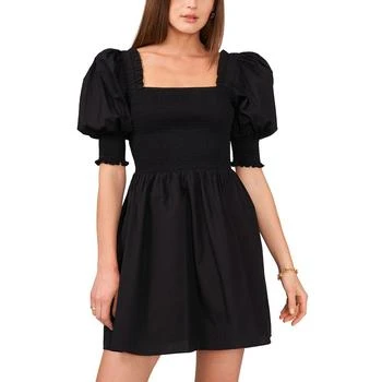 推荐Women's Smocked Bodice Puff Sleeve Mini Dress商品