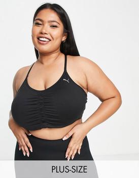 Puma | Puma Studio Plus yoga low support bra in black商品图片,4折