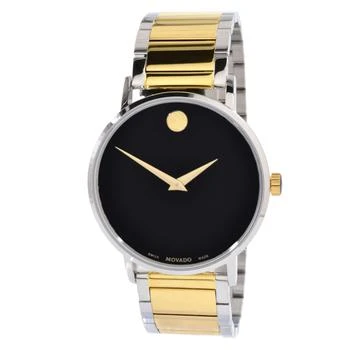 推荐Movado Men's Quartz Watch - Museum Classic Black Dial Two Tone Bracelet | 0607217商品