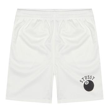 女装stussy短袖, STUSSY | Stussy 8-Ball Mesh Shorts - White商品图片 