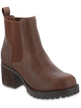 推荐Jonna Womens Faux Leather Block Heel Chelsea Boots商品