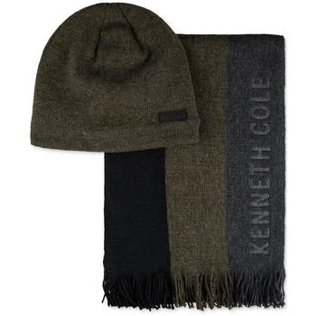 推荐Kenneth Cole Reaction Mens Fleece Lined Cold Weather Hat & Scarf Set商品