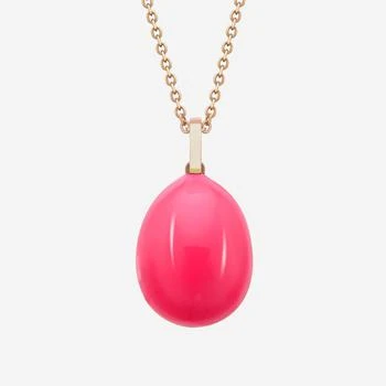 推荐Fabergé Essence 18K Rose Gold and Neon Pink Lacquer Pendant Necklace 1818FP3111/1P商品