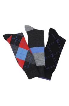 Lorenzo Uomo是什么牌子, Lorenzo Uomo | Dress Crew Socks - Pack of 3商品图片 4.7折