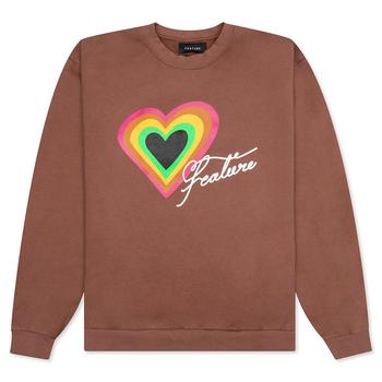 商品Feature | Feature Heart Script Crewneck Sweater - Monk's Robe,商家Feature,价格¥859图片
