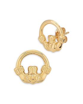 商品Bloomingdale's | Claddagh Stud Earrings in 14K Yellow Gold - 100% Exclusive,商家Bloomingdale's,价格¥3277图片