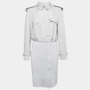 了解burberry大衣, [二手商品] Burberry | Burberry Grey Wool Rib Knit Double Breasted Zip Front Coat S商品图片 9.5折