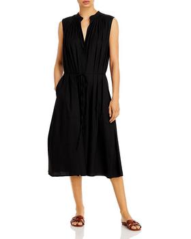 vince连衣裙, Vince | Gathered Waist Split Neck Dress商品图片 7折