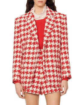 Sandro | Floriane Houndstooth Jacket商品图片,5折, 独家减免邮费