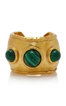 Sylvia Toledano - 22K Gold-Plated Malachite Dune Ring - Green - OS - Moda Operandi - Gifts For Her