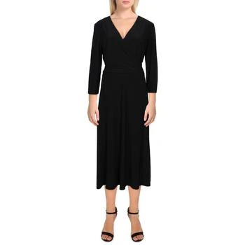 Ralph Lauren | Lauren Ralph Lauren Womens Carlyna Surplice V-Neck Midi Dress 2.4折