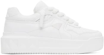 Valentino | White One Stud XL Nappa Leather Sneakers 