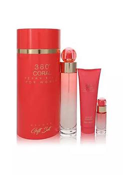 推荐Perry Ellis 360 Coral Perry Ellis Gift Set -- 3.4 oz Eau de Parfum Spray + .25 oz Mini EDP Spray + 3 oz Shower Gel (Women)商品