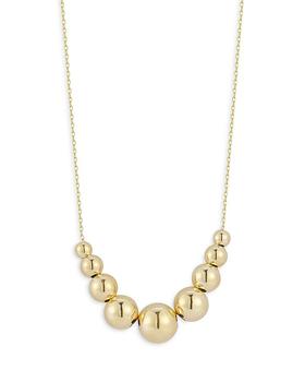 商品Bloomingdale's | 14K Yellow Gold Graduated Ball Necklace, 18" - 100% Exclusive,商家Bloomingdale's,价格¥4240图片