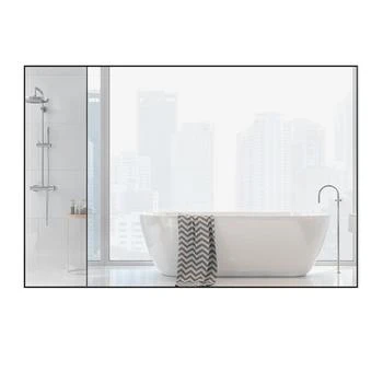 Hivvago | 48x32 Inch Modern Rectangle Mirror Frame - Black,商家Premium Outlets,价格¥1480
