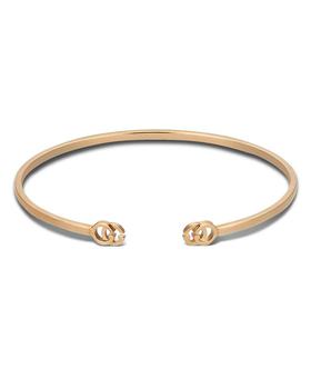 Gucci | 18K Rose Gold Running Double G Polished Cuff Bracelet商品图片,独家减免邮费