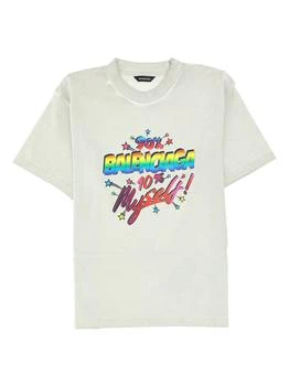 Balenciaga | Balenciaga Kids Logo Printed Crewneck T-Shirt 7.6折