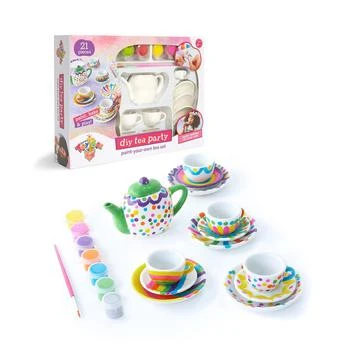 Geoffrey's Toy Box | DIY Tea Party Paint-Your-Own 21 Pieces Tea Set, Created for Macy's,商家Macy's,价格¥231