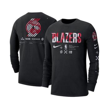 商品NIKE | Men's Black Portland Trail Blazers Essential Air Traffic Control Long Sleeve T-shirt,商家Macy's,价格¥298图片