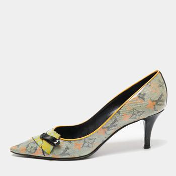 路易威登上海, [二手商品] Louis Vuitton | Louis Vuitton Multicolor Monogram Coated Denim Richard Prince Flash Pulp Pointed Toe Pumps Size 37.5商品图片 9.7折, 满1件减$100, 满减