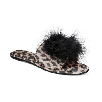 INC International | Women's Cheetah Pom Slides, Created for Macy's 5.9折