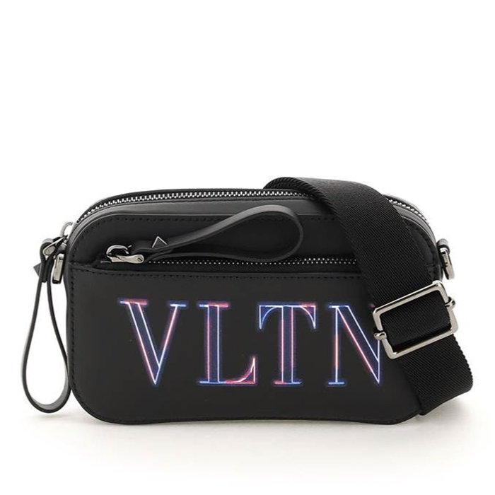 valentino包推荐, Valentino | VALENTINO 男士黑色皮革斜挎包 XY2B0954-GCI-N78商品图片 独家减免邮费