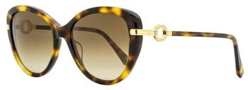 推荐Omega Women's Cat Eye Sunglasses OM0032 52G Havana/Gold 56mm商品