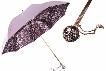 商品PASOTTI | Pasotti 葩莎帝 浅紫伞面动物印花内饰 复古手柄 晴雨伞,商家Unineed,价格¥1332图片