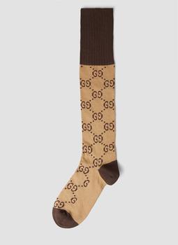 Gucci | Interlocking G Socks in Brown商品图片,