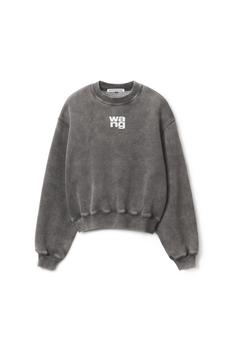 alexander wang卫衣, Alexander Wang | PUFF LOGO CREW SWEATSHIRT IN TERRY商品图片 