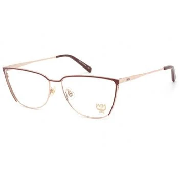 MCM | MCM Women's Eyeglasses - Clear Demo Lens Burgundy Cat Eye Metal Frame | MCM2135 602 2.2折×额外9折x额外9.5折, 独家减免邮费, 额外九折, 额外九五折