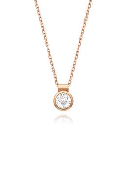 hyeres-lor | 14K Rose 0.2ct Diamond necklace商品图片,额外8.5折, 额外八五折