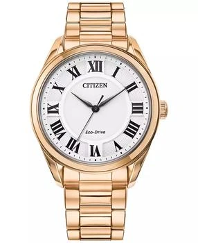 Citizen | Eco-Drive Women's Arezzo Rose Gold-Tone Stainless Steel Bracelet Watch 35mm,商家Macy's,价格¥1647