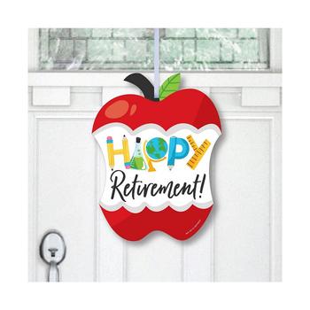 商品Teacher Retirement - Hanging Porch Outdoor Front Door Decor - 1 Piece Sign图片