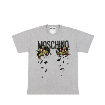 Moschino | MOSCHINO 女士灰色印花圆领短袖T恤 EA0719-0540-1485商品图片,满$100享9.5折, 满折