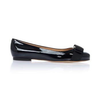 菲拉格慕芭蕾鞋女鞋, Salvatore Ferragamo | SALVATORE FERRAGAMO 黑色女士平底船鞋 0574556商品图片 独家减免邮费