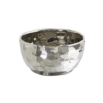 NEARLY NATURAL | 8.75" Designer Silver-Tone Bowl,商家Macy's,价格¥332