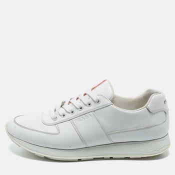 [二手商品] Prada | Prada Sport White Leather Low-Top Sneakers Size 43.5商品图片,5.9折