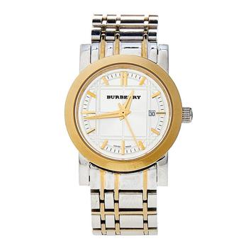 [二手商品] Burberry | Burberry Silver Two Tone Stainless Steel Heritage BU1359 Women's Wristwatch 28 mm商品图片,