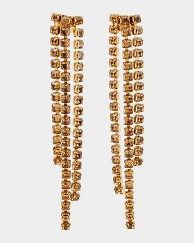 Oscar de la Renta | Square Crystal Fringe Earrings,商家Neiman Marcus,价格¥4055