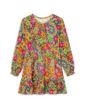 商品PEEK | Girls' Vibrant Floral Knit Dress - Little Kid,商家Bloomingdale's,价格¥324图片