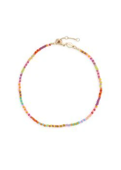 Anni Lu | Secret Beach 18kt gold-plated beaded anklet 独家减免邮费