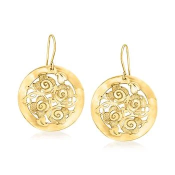 Ross-Simons | Ross-Simons Italian 18kt Yellow Gold Floral Drop Earrings 7.6折, 独家减免邮费