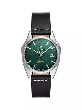 推荐Olympos Stainless Steel & Leather Watch商品