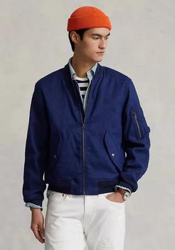 ralph lauren jacket, Ralph Lauren | Stretch Linen-Cotton Bomber Jacket商品图片 3折