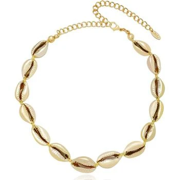 Ettika Jewelry | Cowrie Shell 18k Gold Plated Necklace ONE SIZE ONLY,商家Verishop,价格¥363