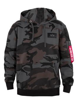 Alpha Industries | Backprint hoody camo black商品图片,