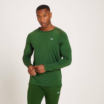 推荐MP Men's Linear Mark Graphic Training Long Sleeve T-Shirt - Dark Green商品
