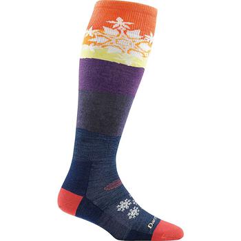 Darn Tough Vermont | Darn Tough Women's Snowflake Over The Calf Light Sock商品图片,7.6折, 满$150享9折, 满折
