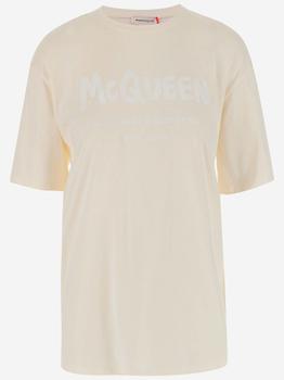 Alexander McQueen | ALEXANDER MCQUEEN COTTON T-SHIRT WITH LOGO商品图片,8.3折